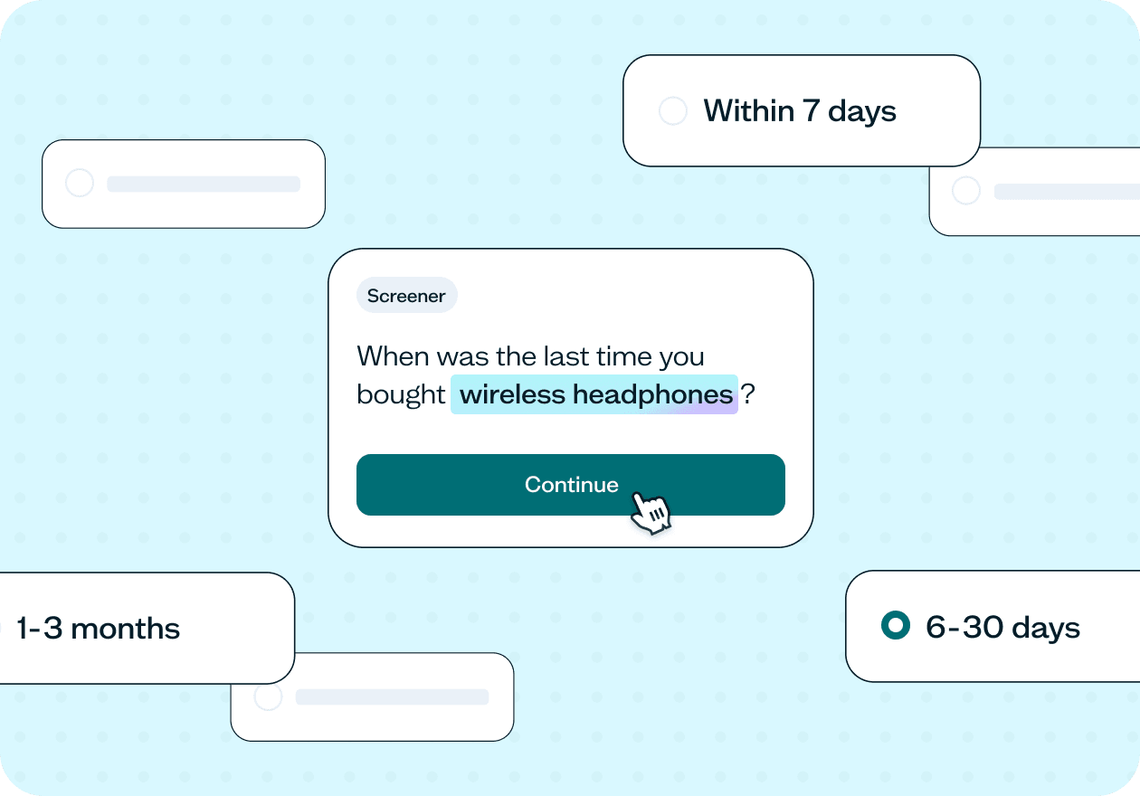 How to screen users based on recent purchases: Template