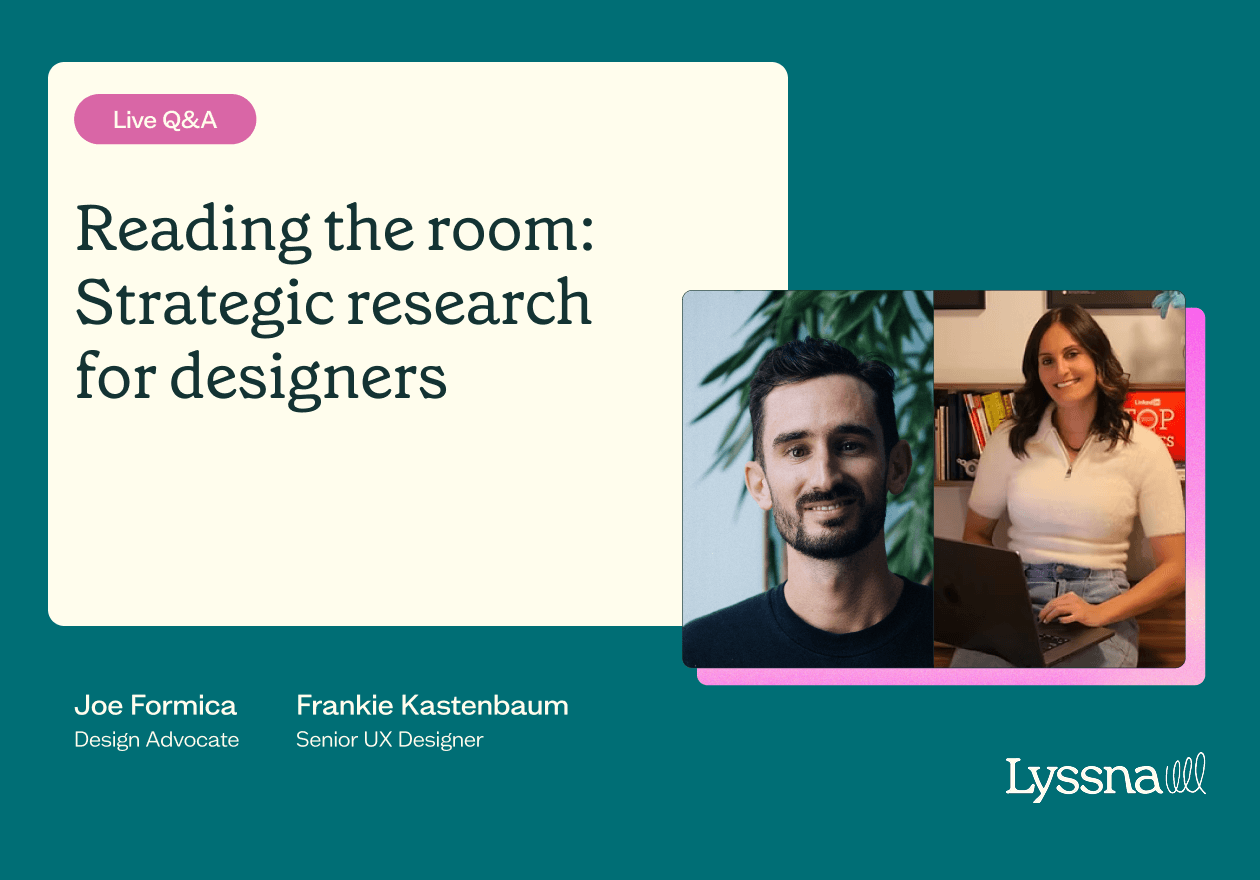 Reading the room: Strategic research for designers