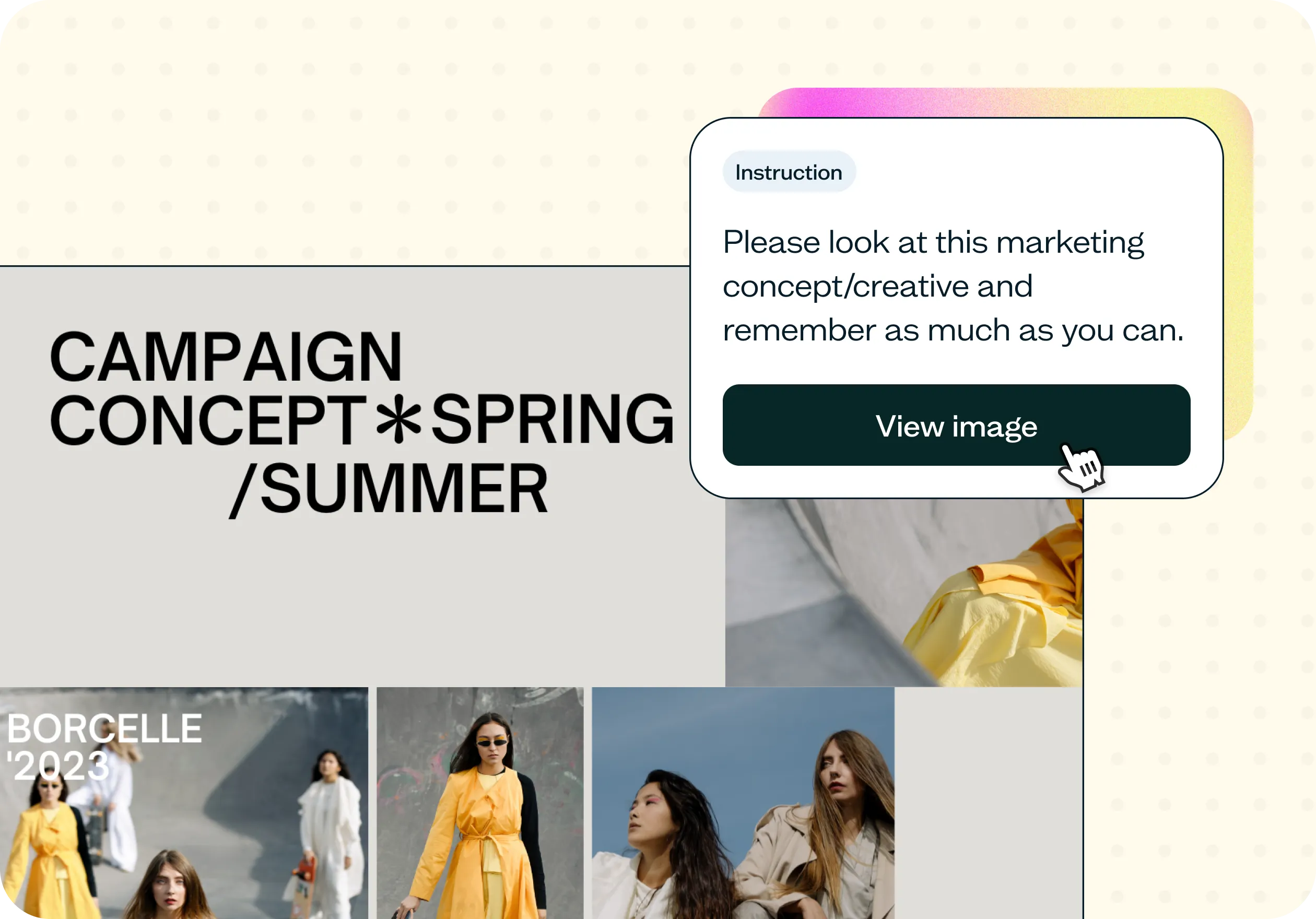 Test a marketing campaign concept