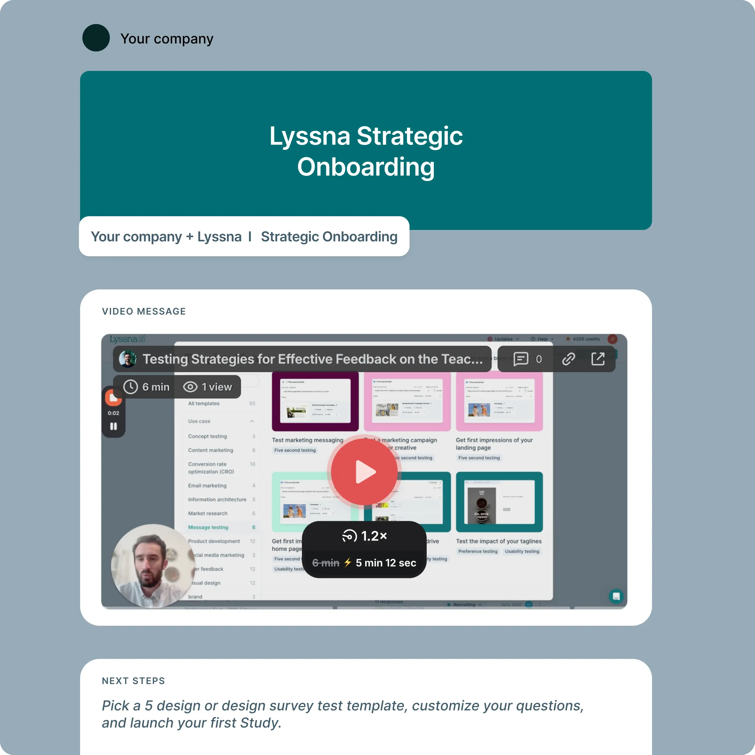 Lyssna professional services onboarding