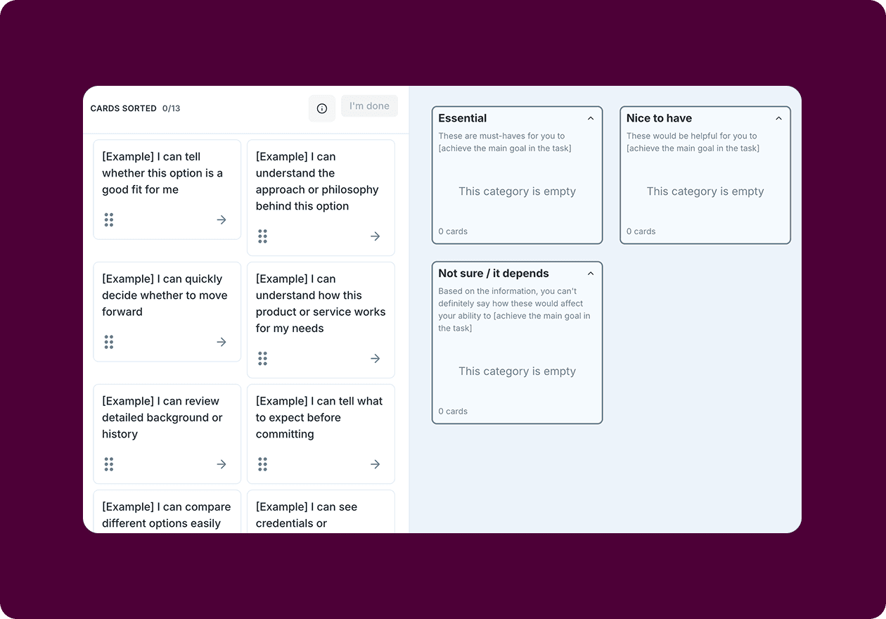 Prioritize high-impact features and user needs: Template