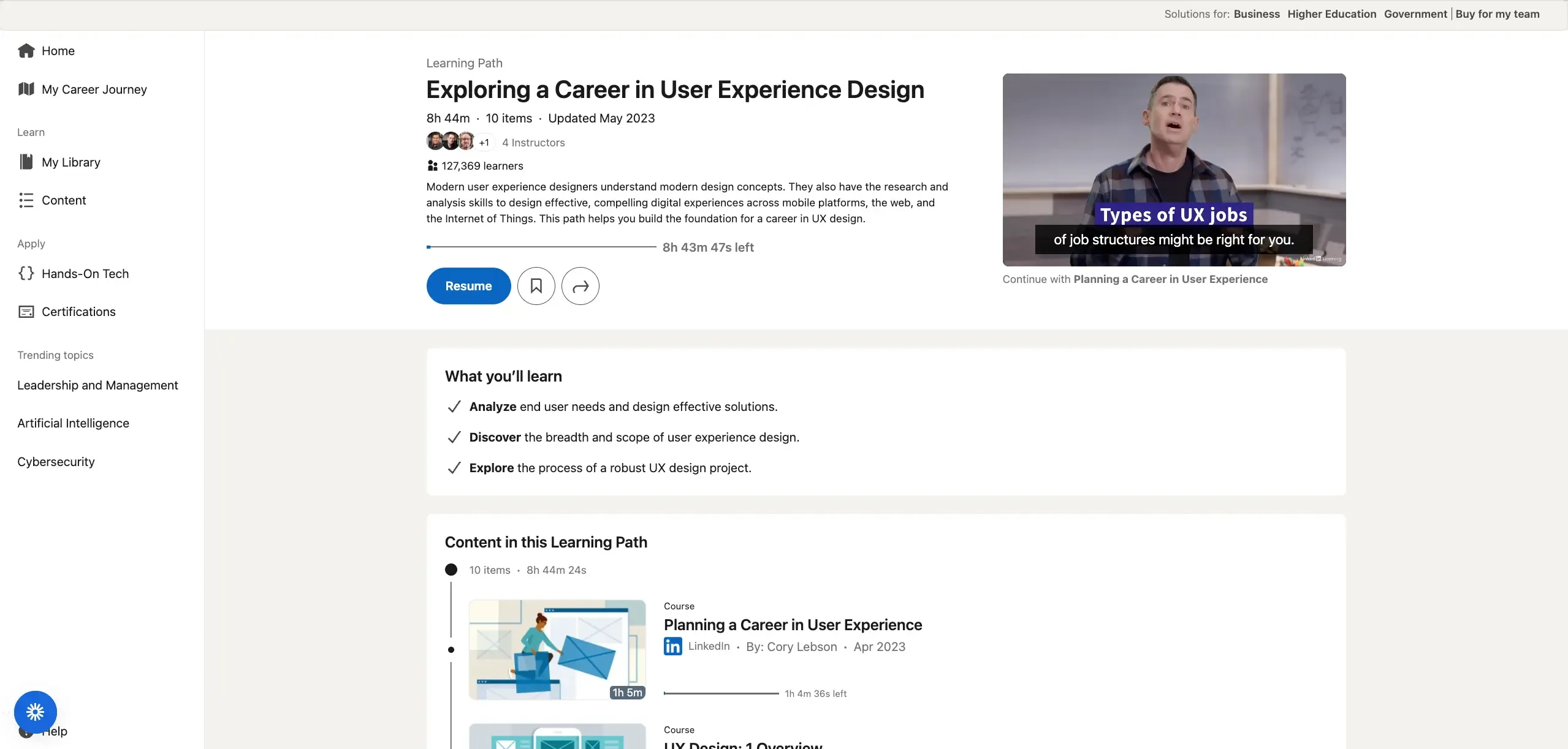 UX design courses