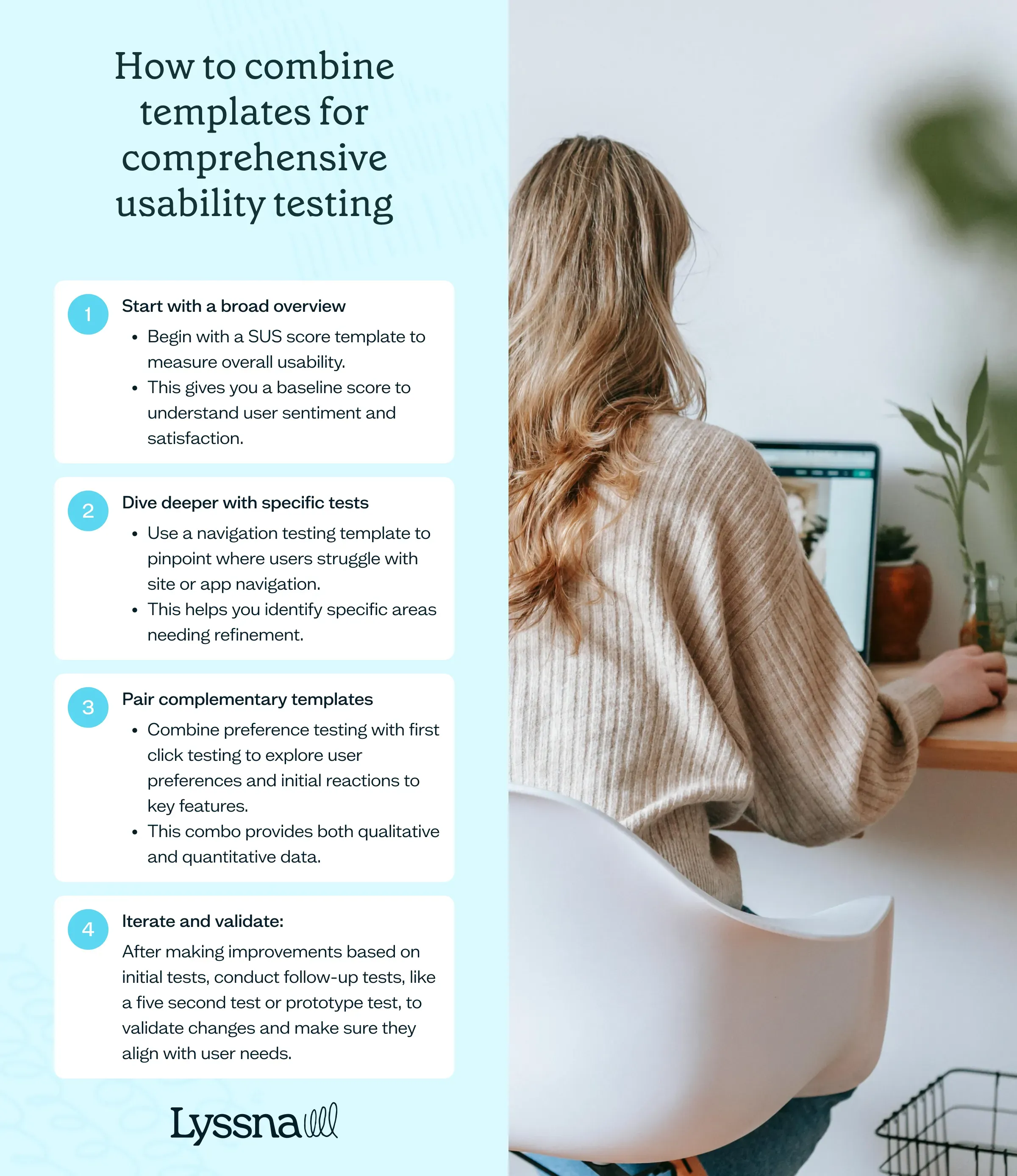 How to combine templates for comprehensive usability testing