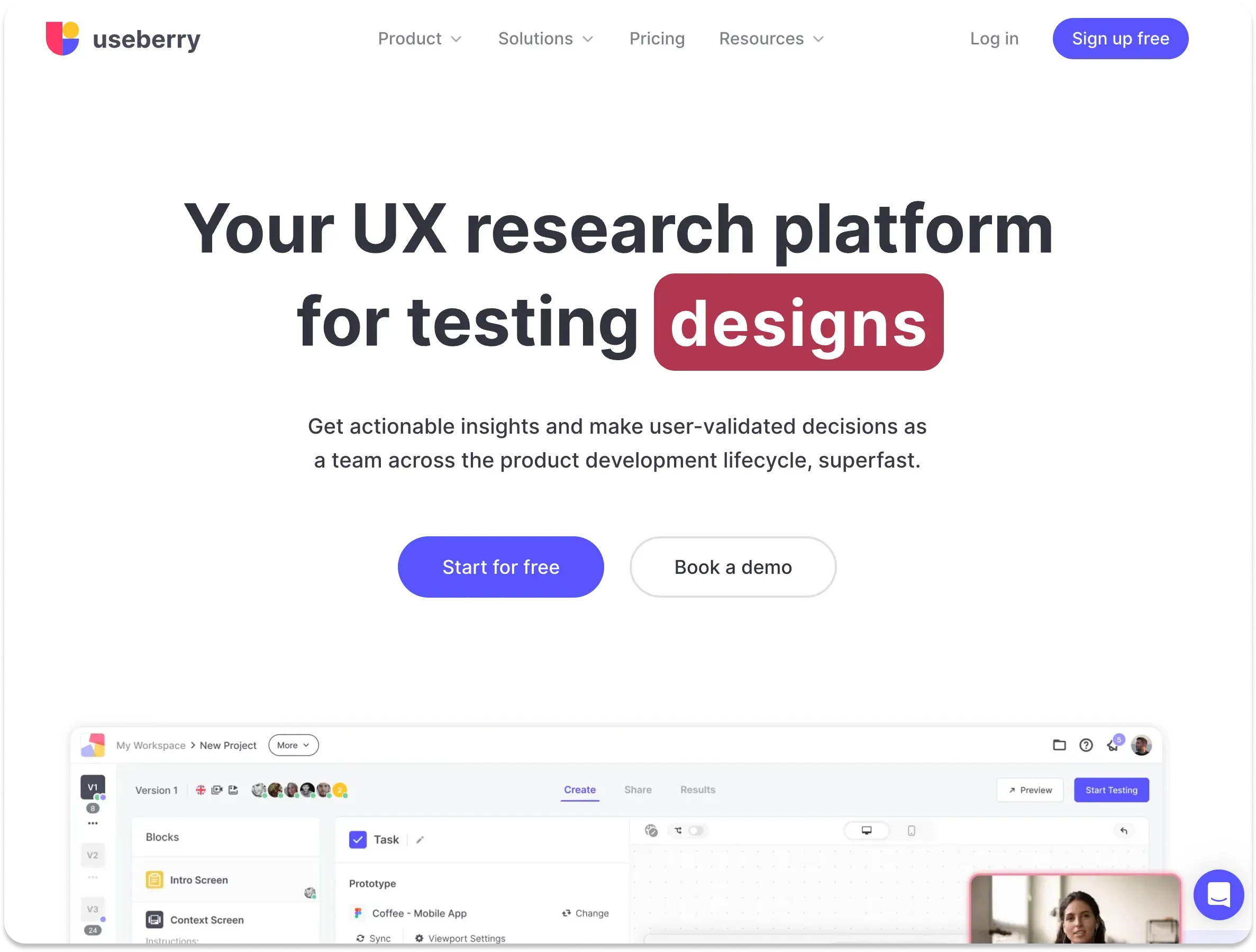 The Useberry website