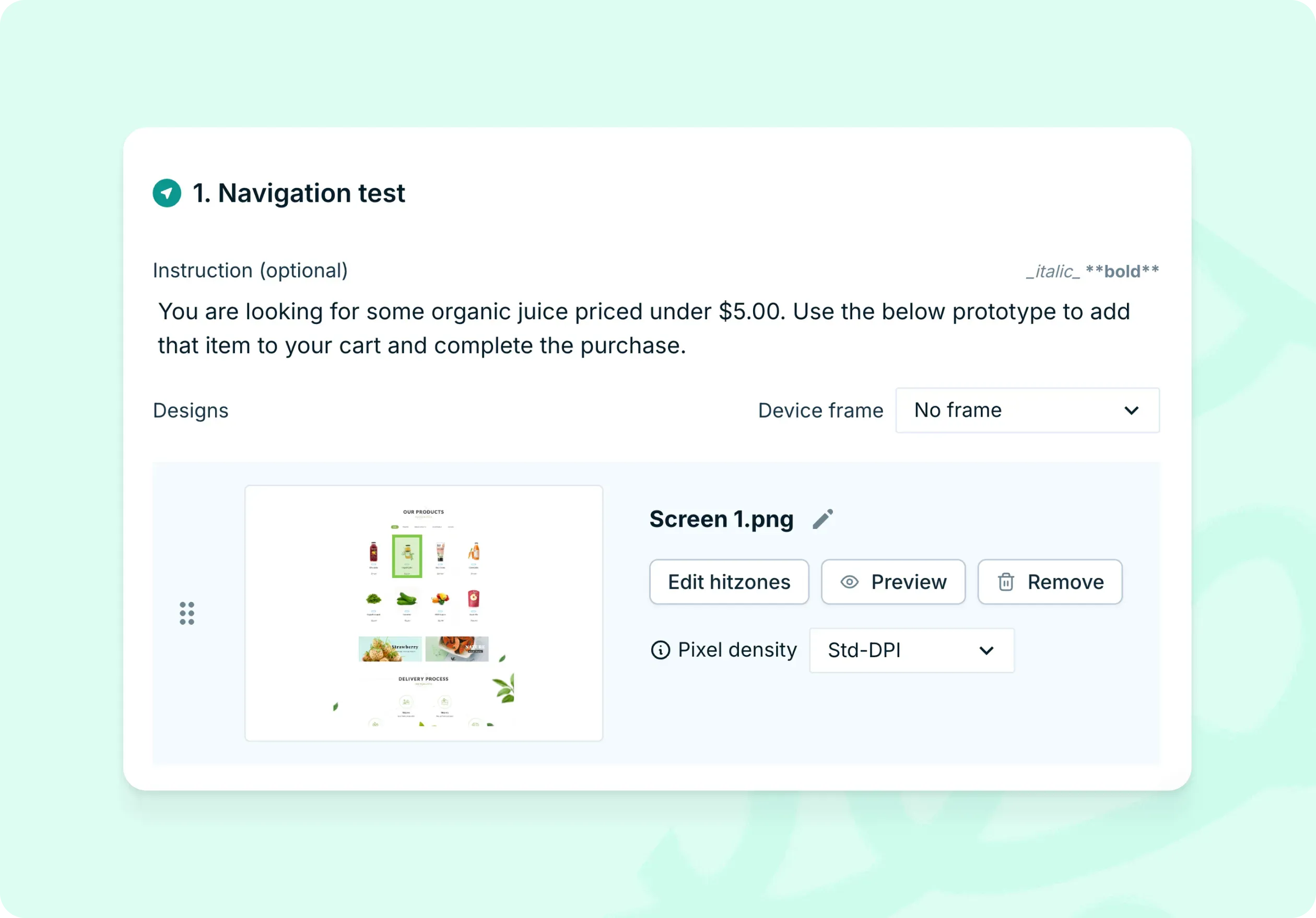 Assess checkout navigation flow: Template