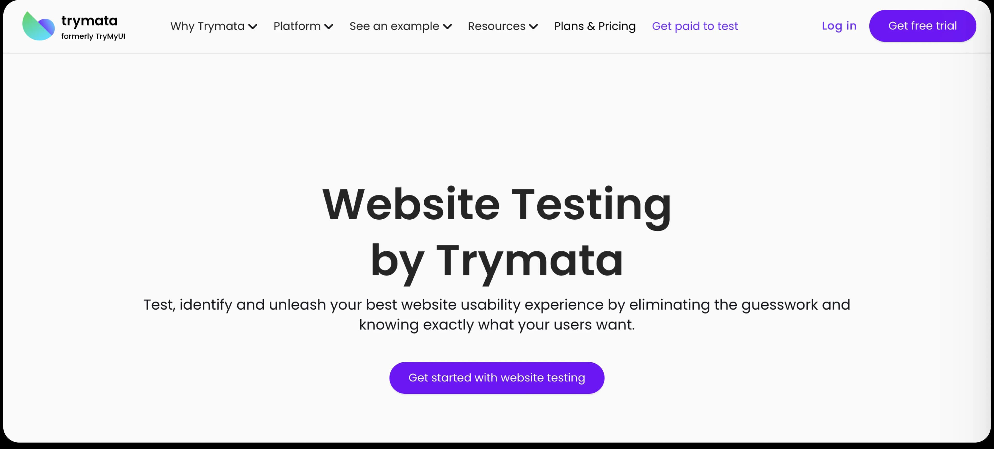 Trymata homepage