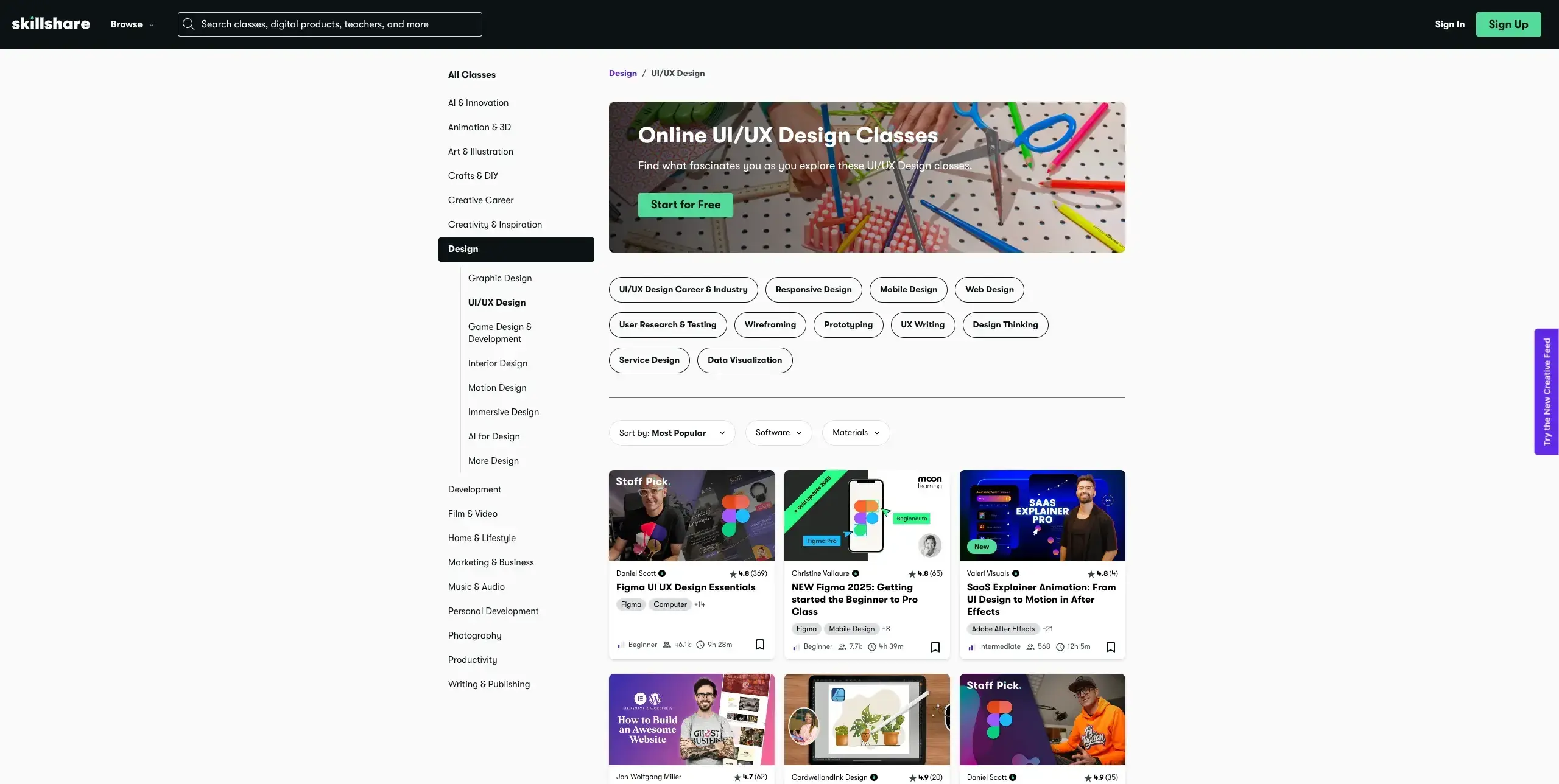 UX design courses