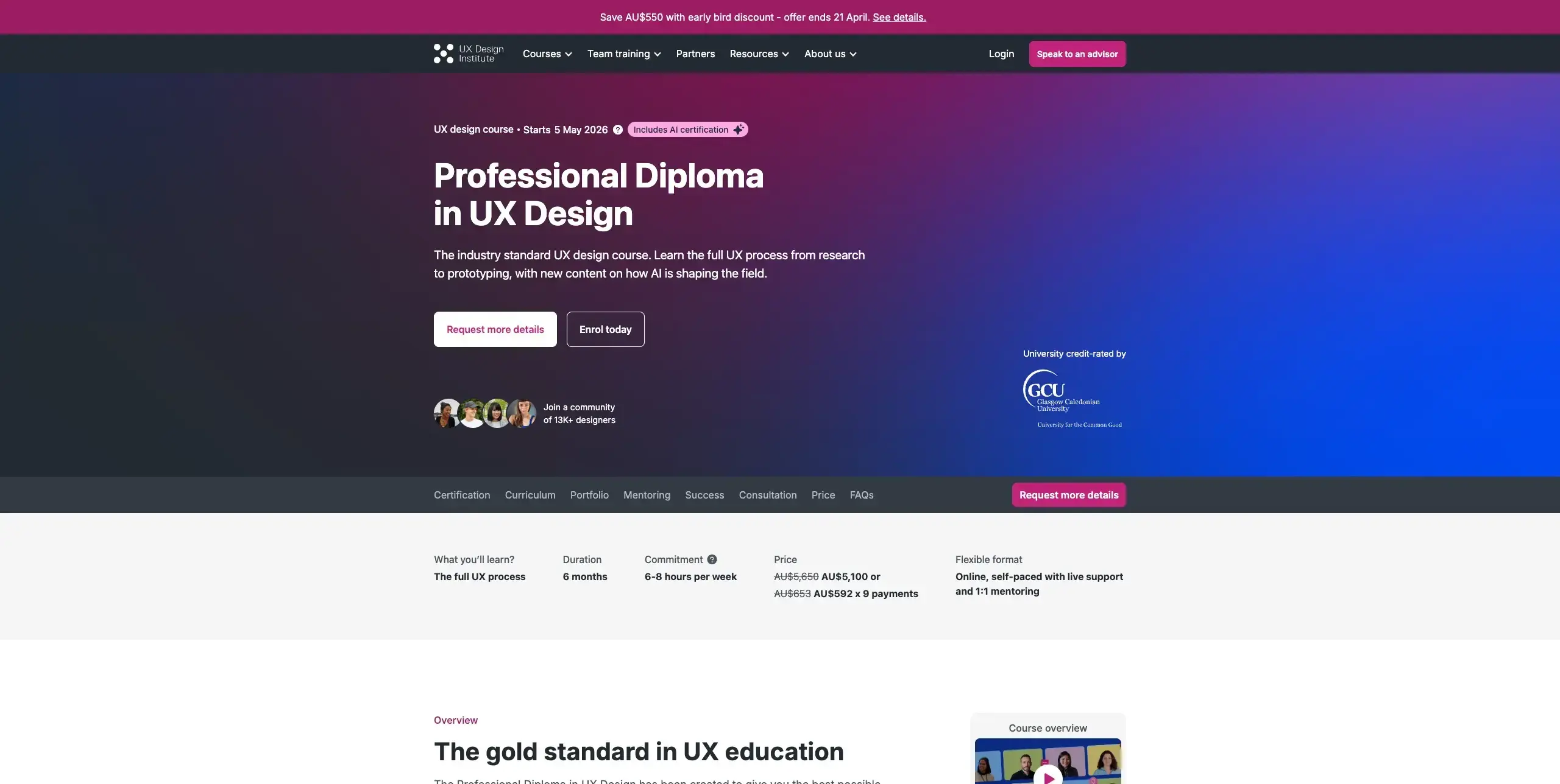 UX design courses