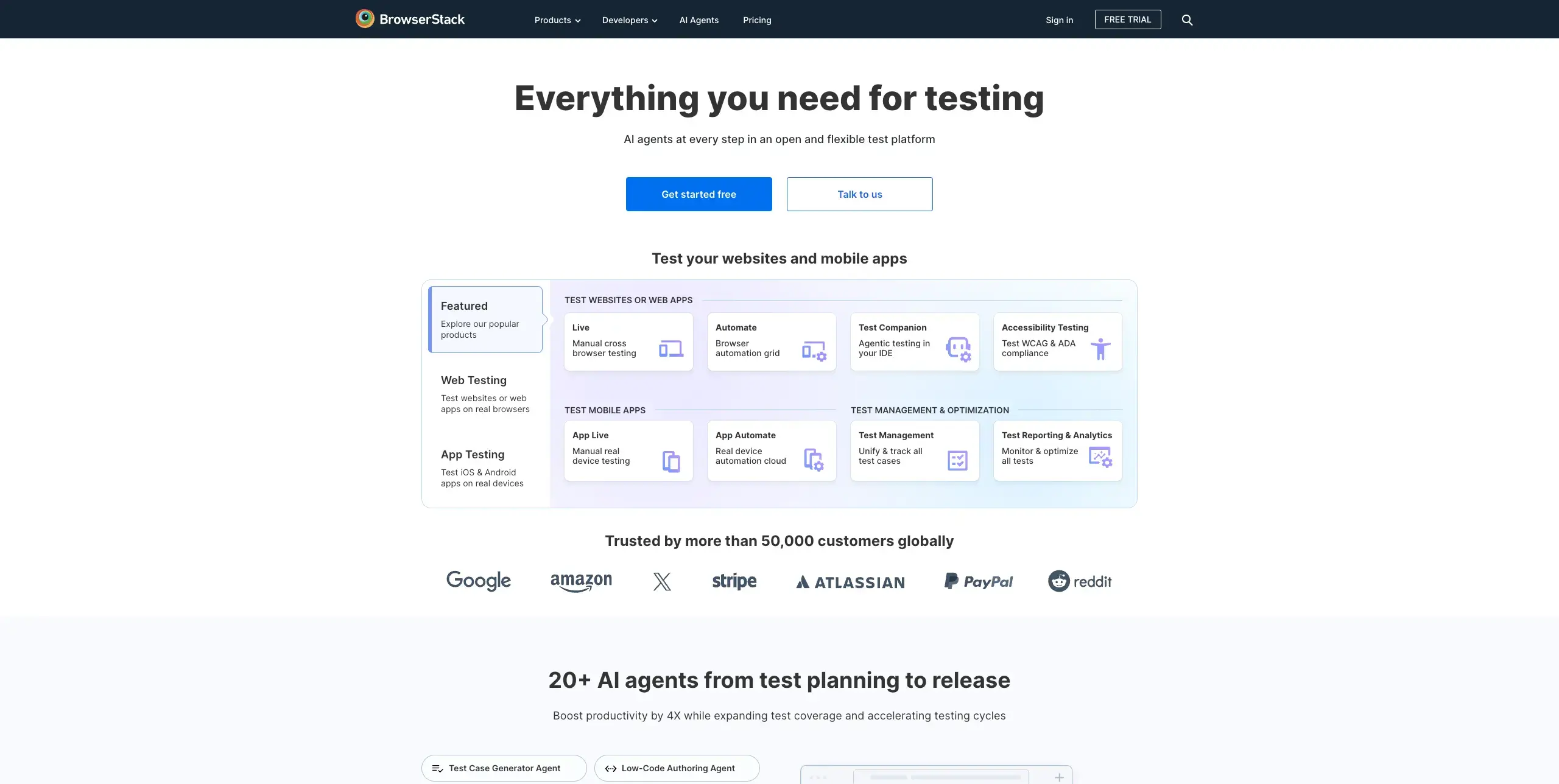 Website testing tools