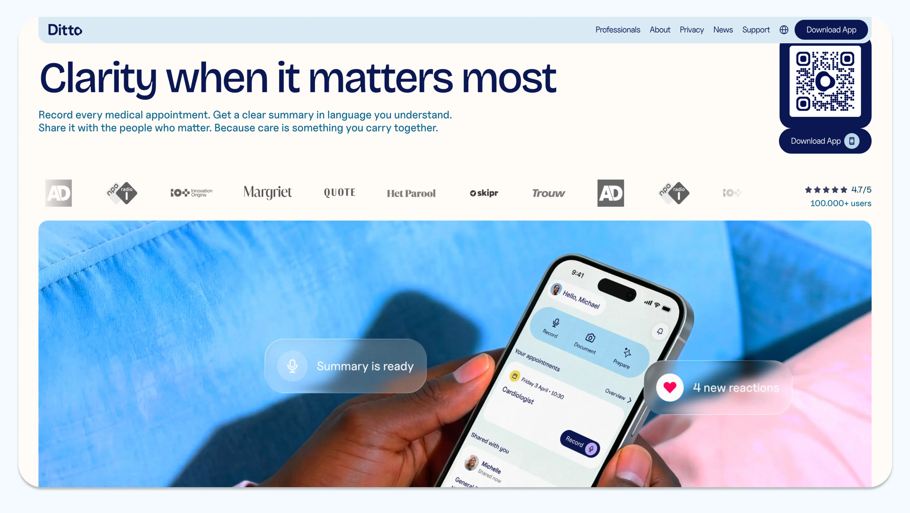 Ditto Home page