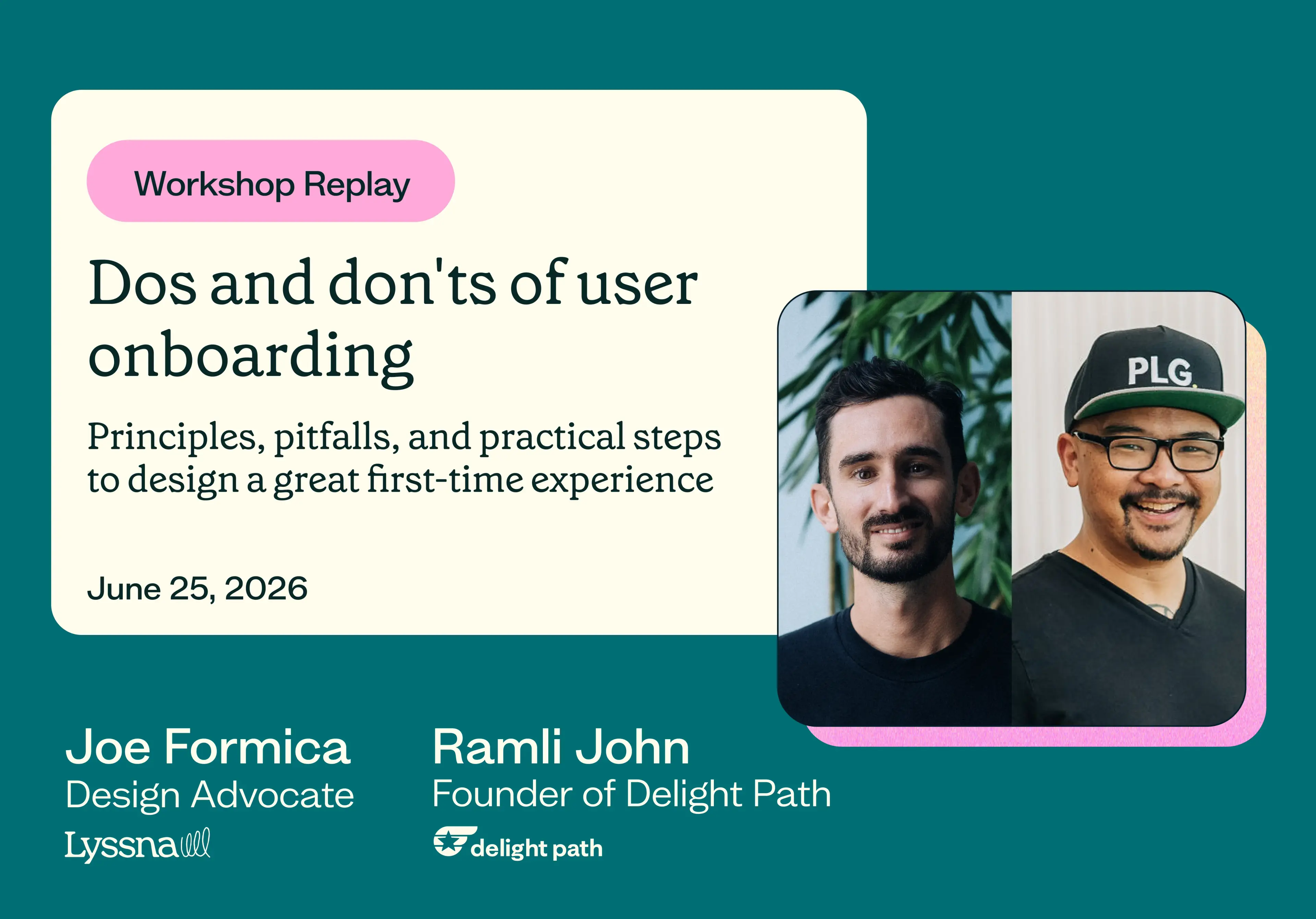 Dos and don'ts of user onboarding Workshop