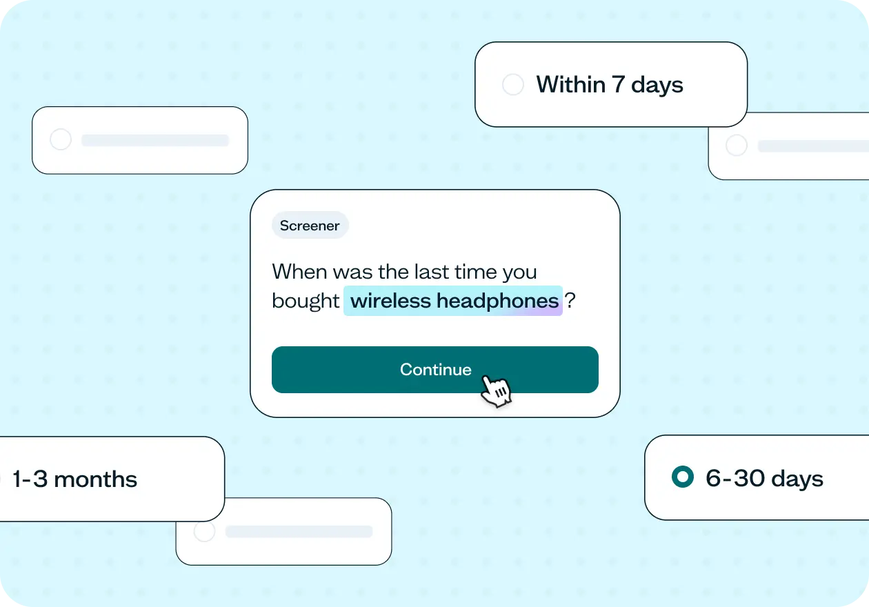 How to screen users based on recent purchases: Template