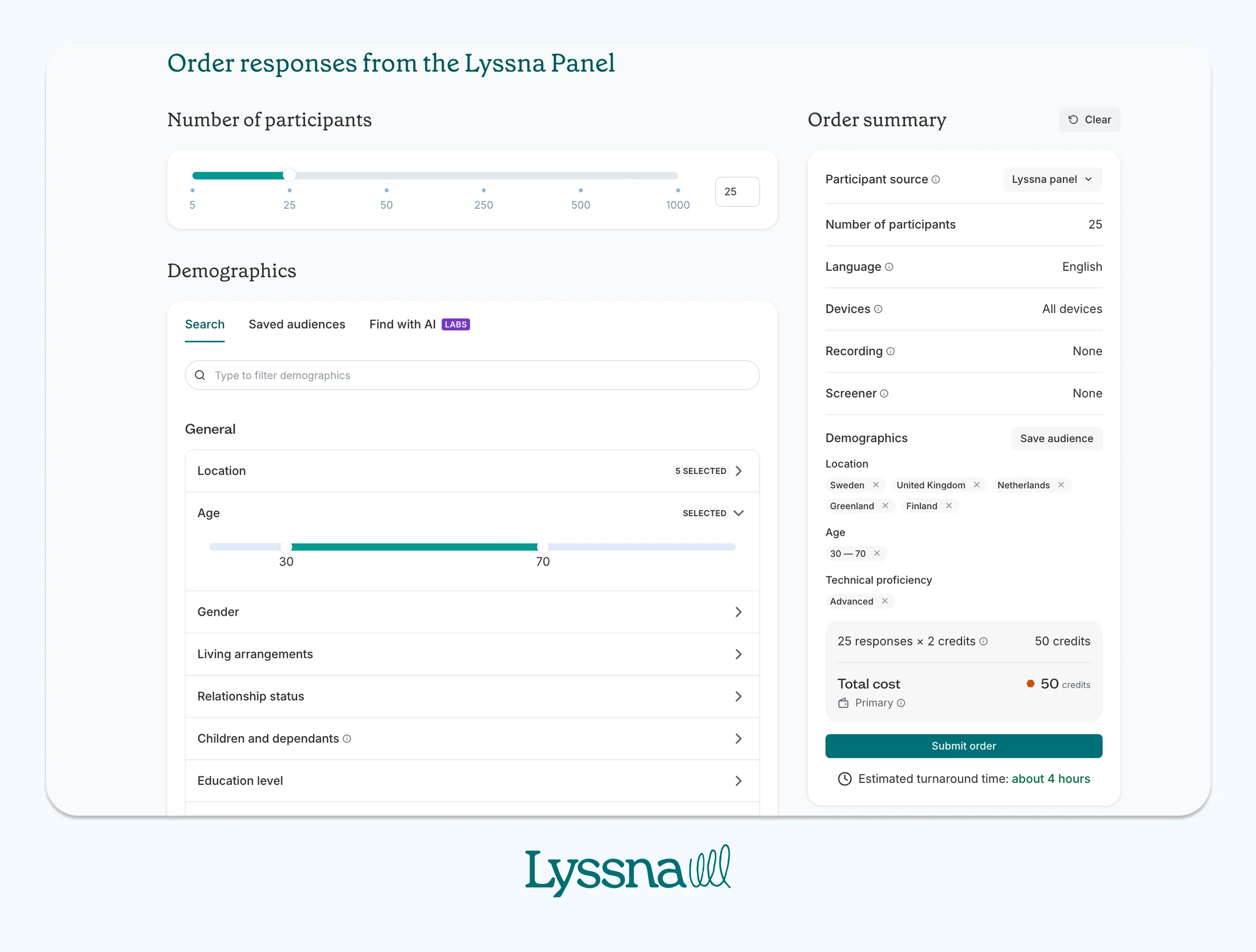 Recruiting Lyssna participants