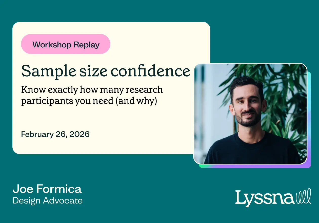 Live workshop: Sample size confidence