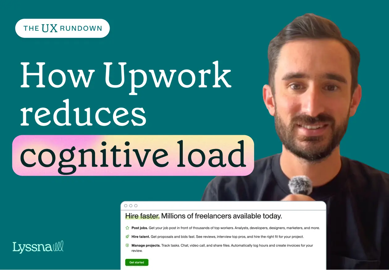 Progressive disclosure: Upwork case study