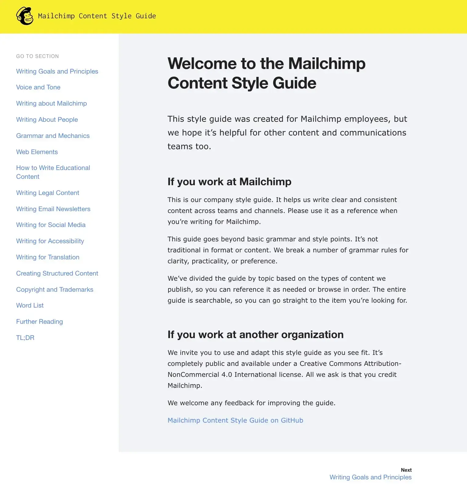 Content design