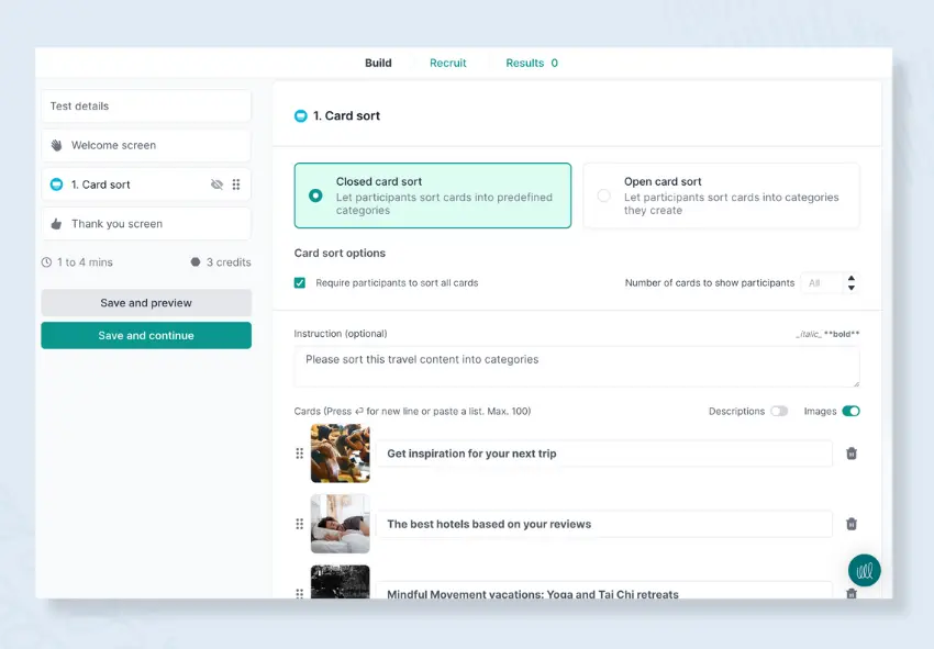 UX and UI tests for the travel industry