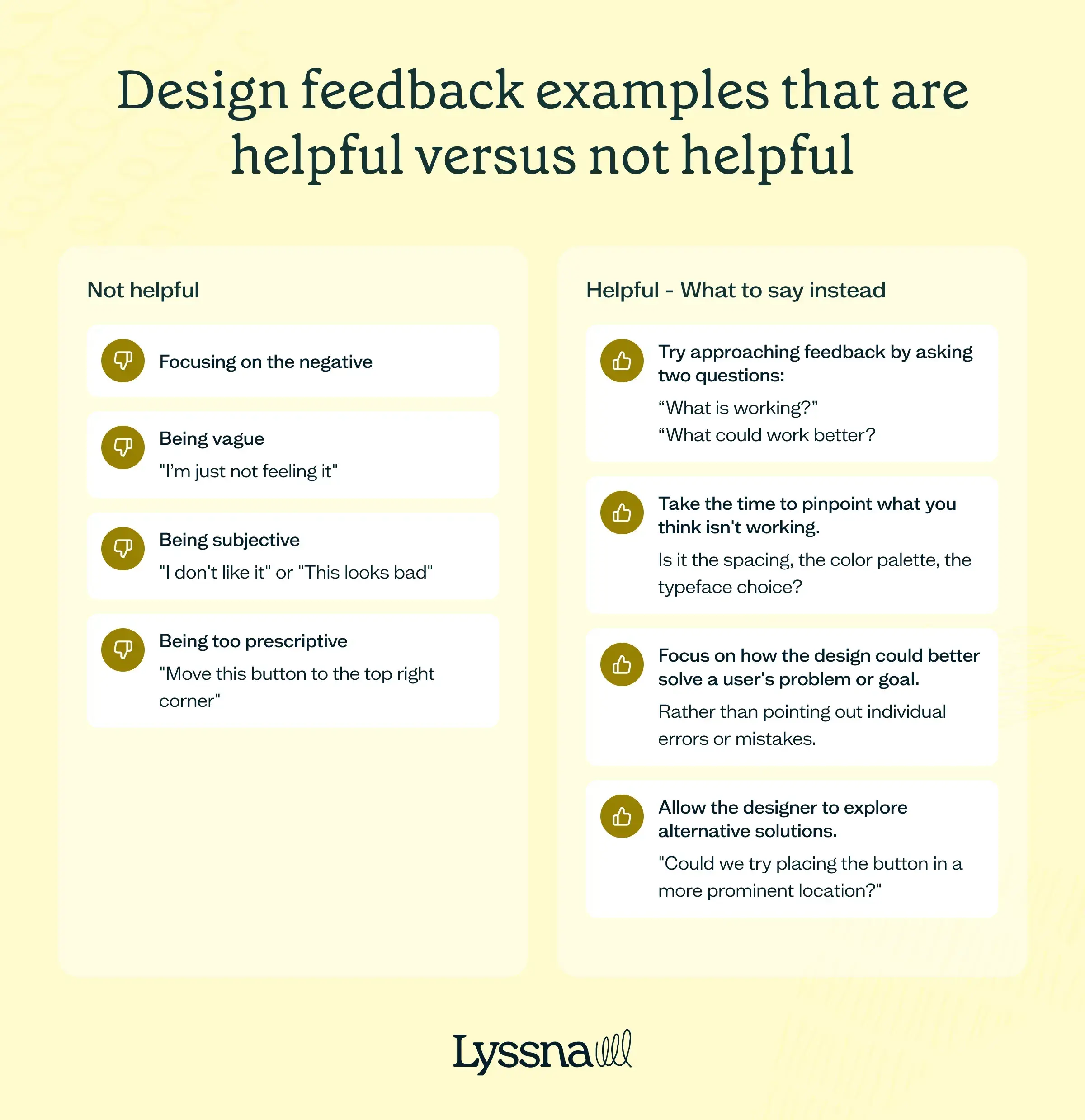 Design feedback