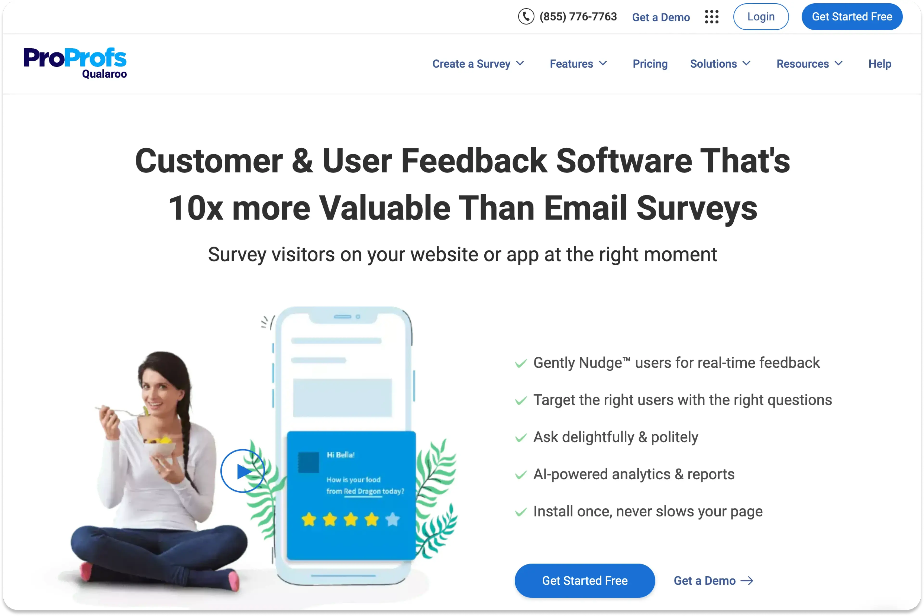 Qualaroo homepage