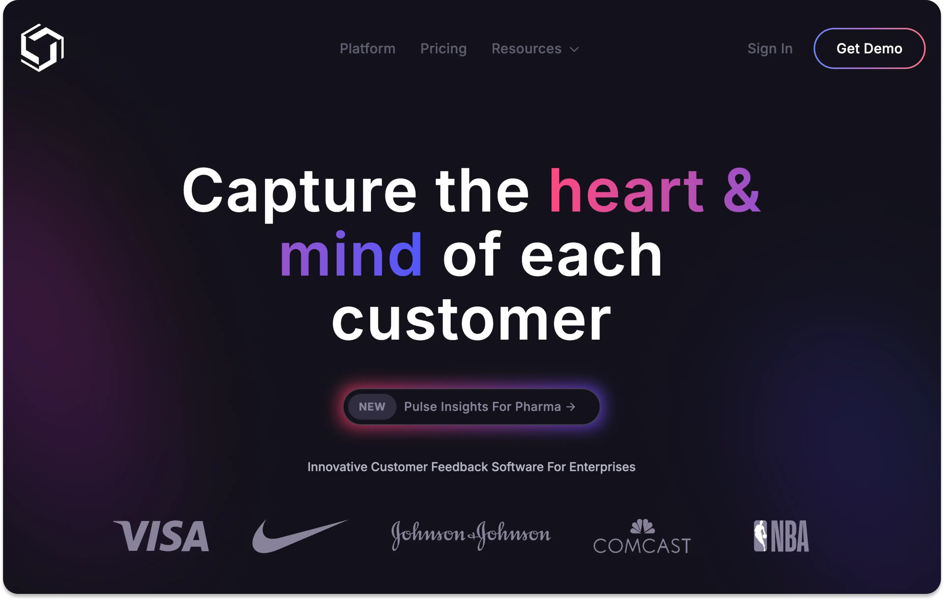 Pulse Insights homepage