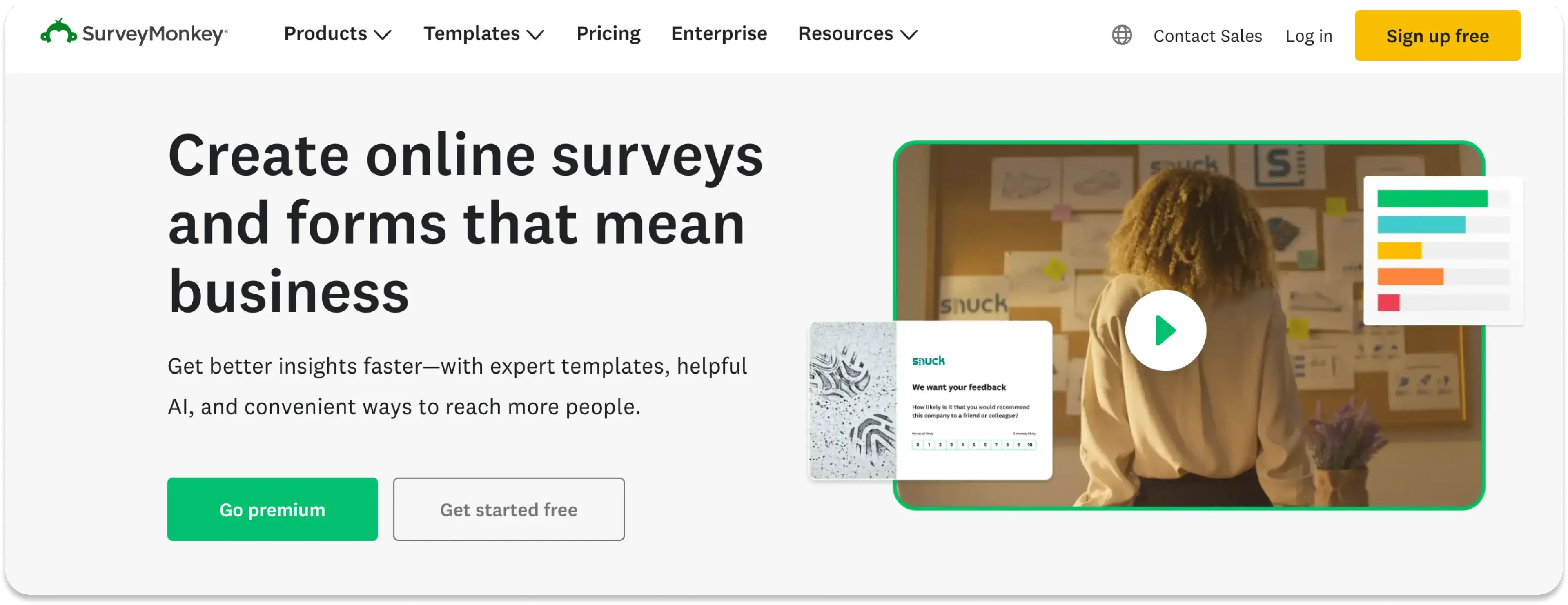 SurveyMonkey homepage