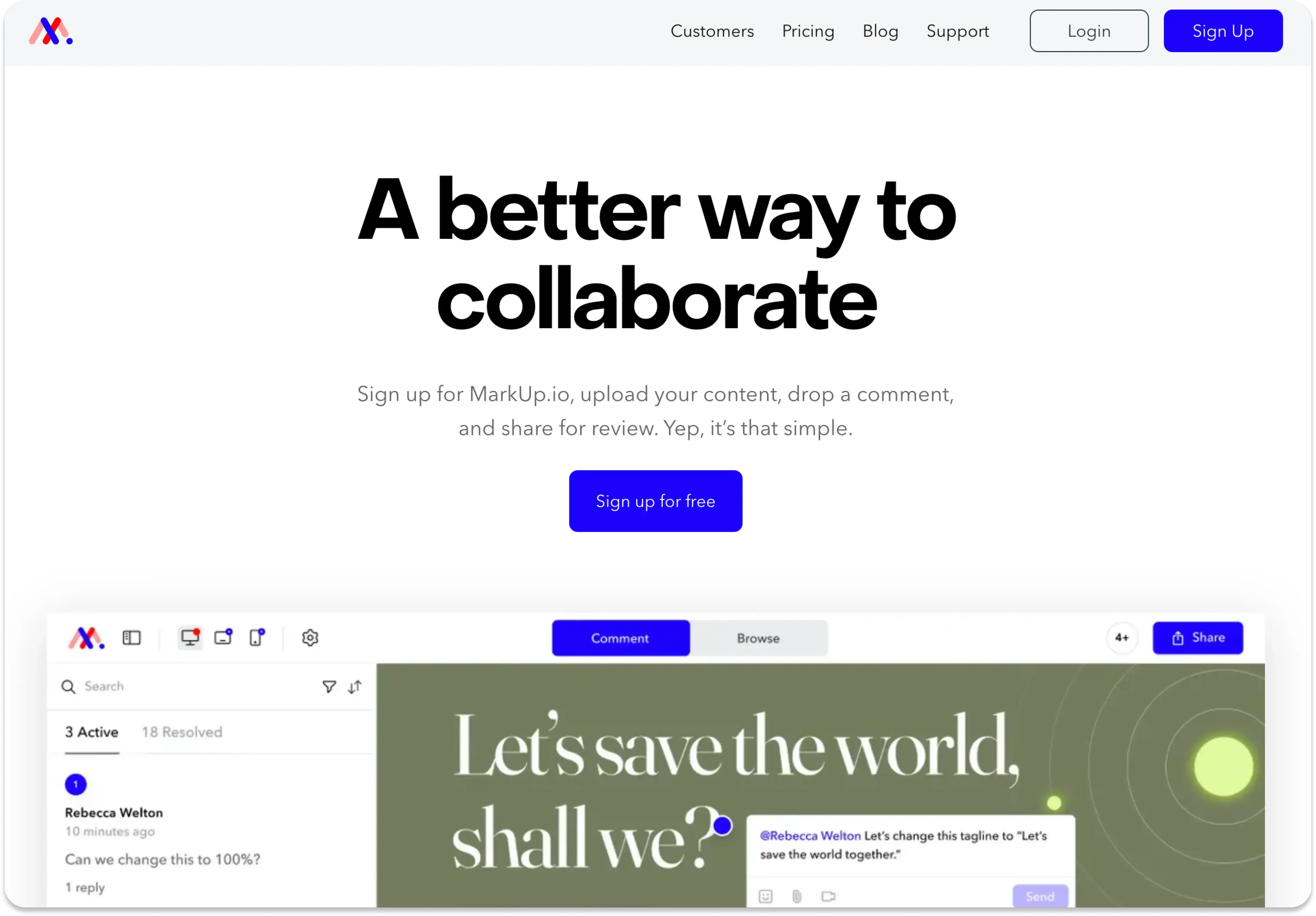 MarkUpio homepage