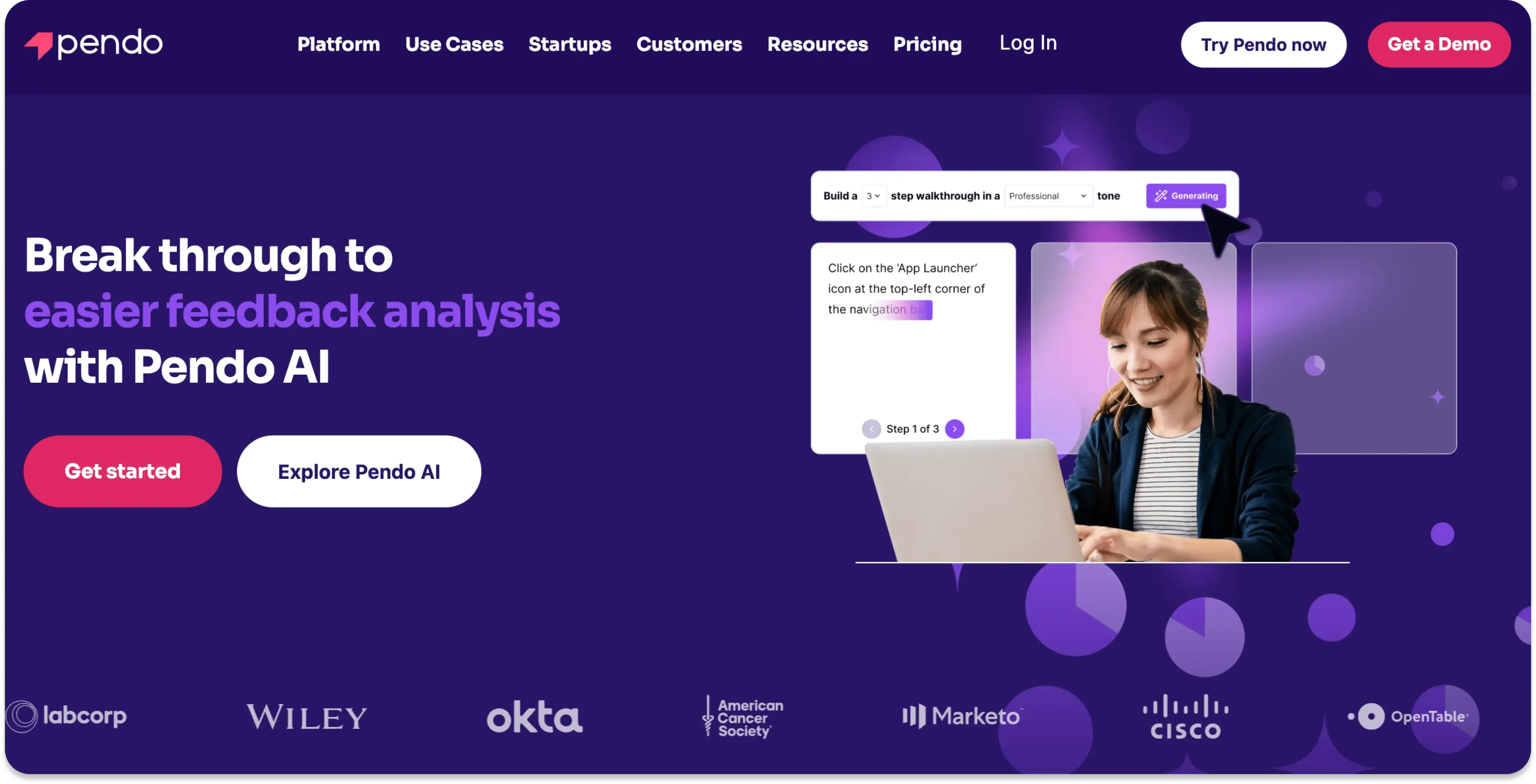 Pendo Homepage
