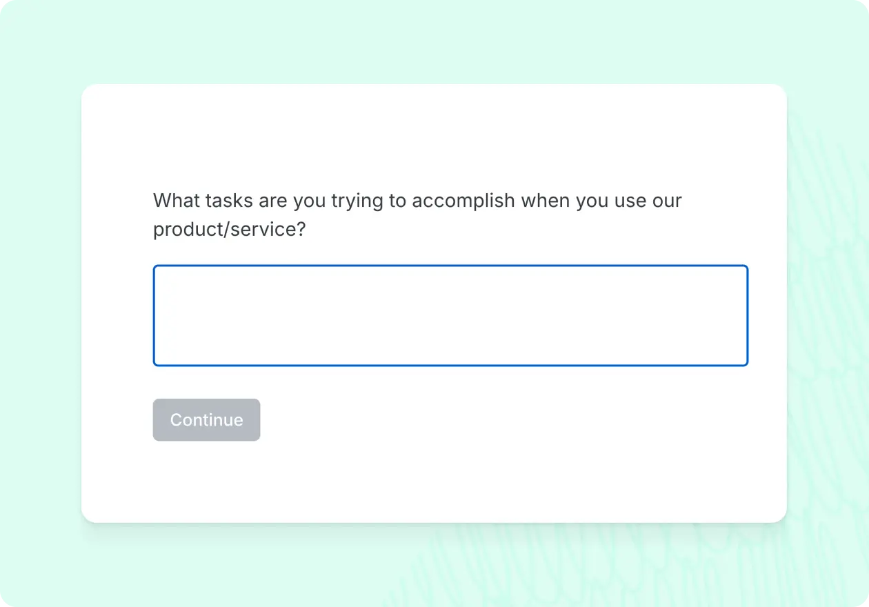 Example of Lyssna's user persona template