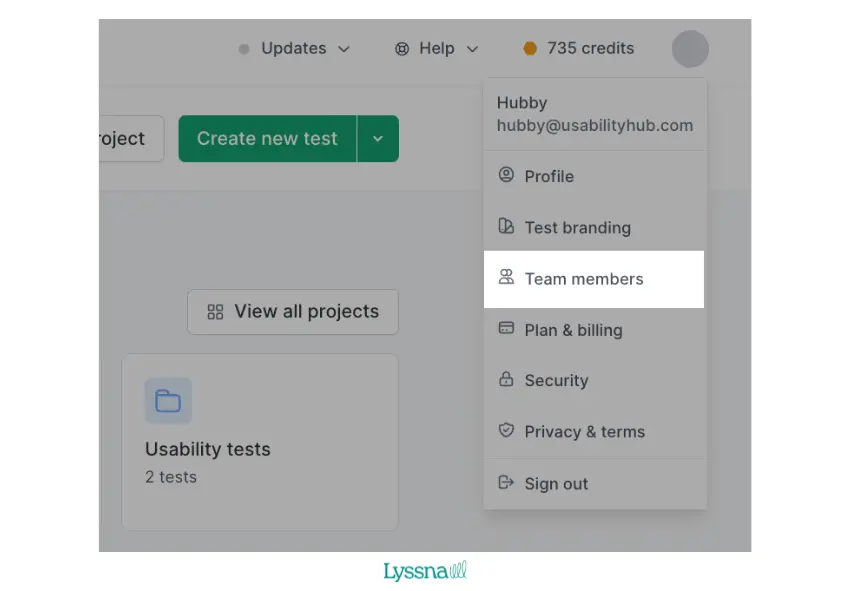 User roles in Lyssna