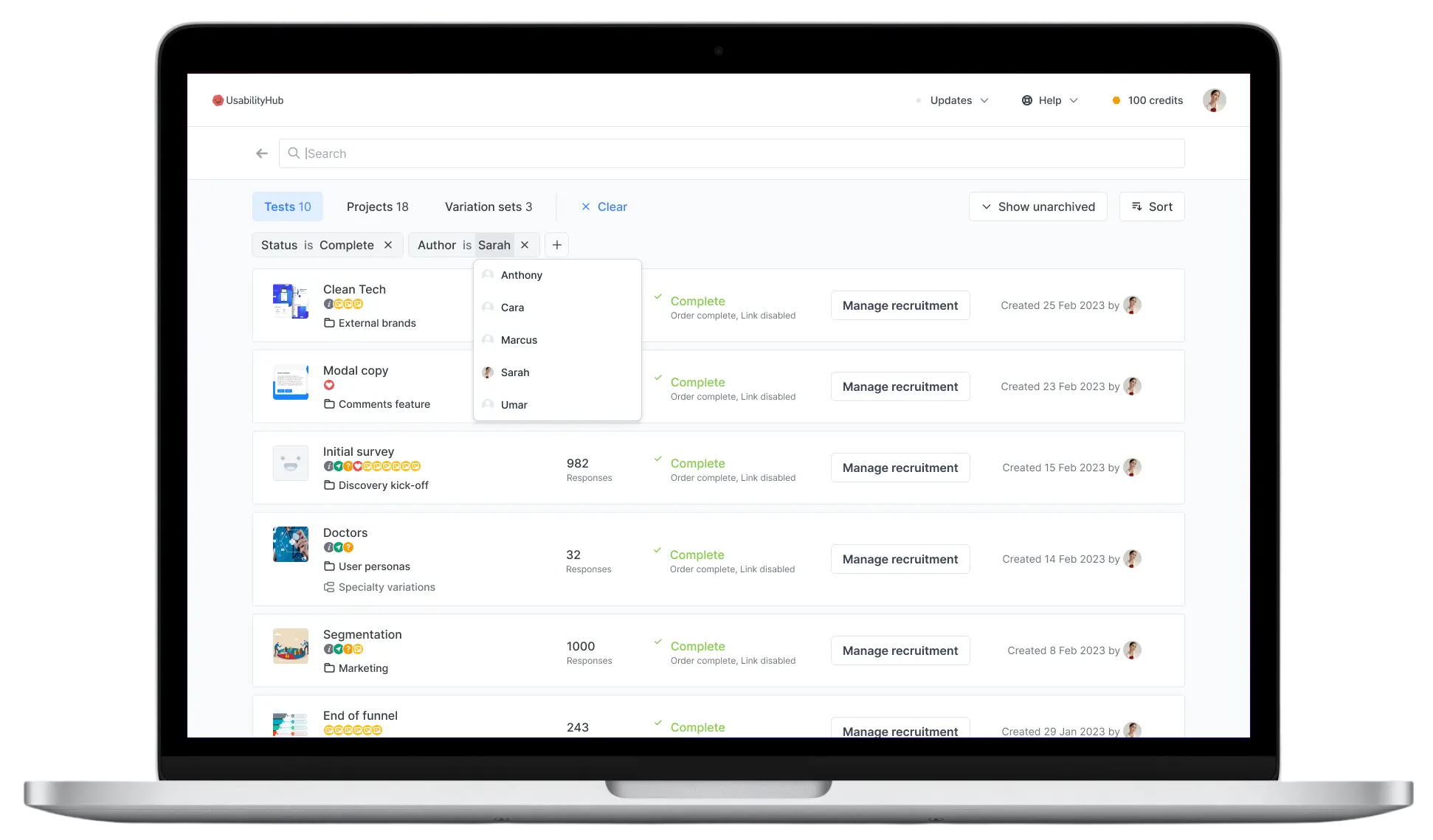 Streamline your user research process with improved organization and search