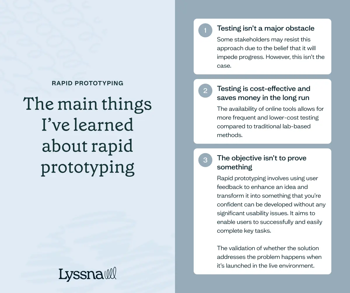 Rapid prototyping in UX