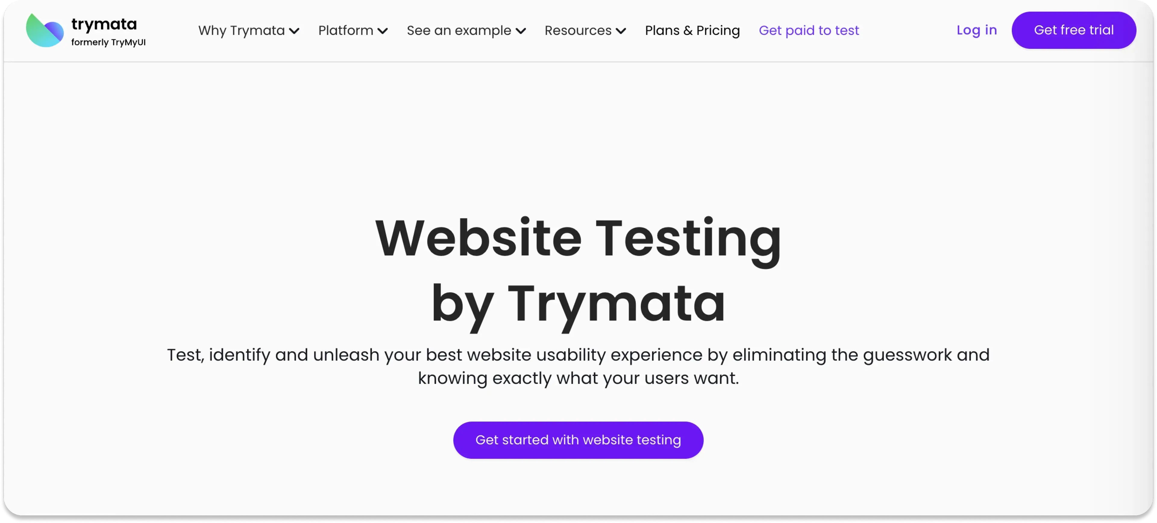 Trymata homepage