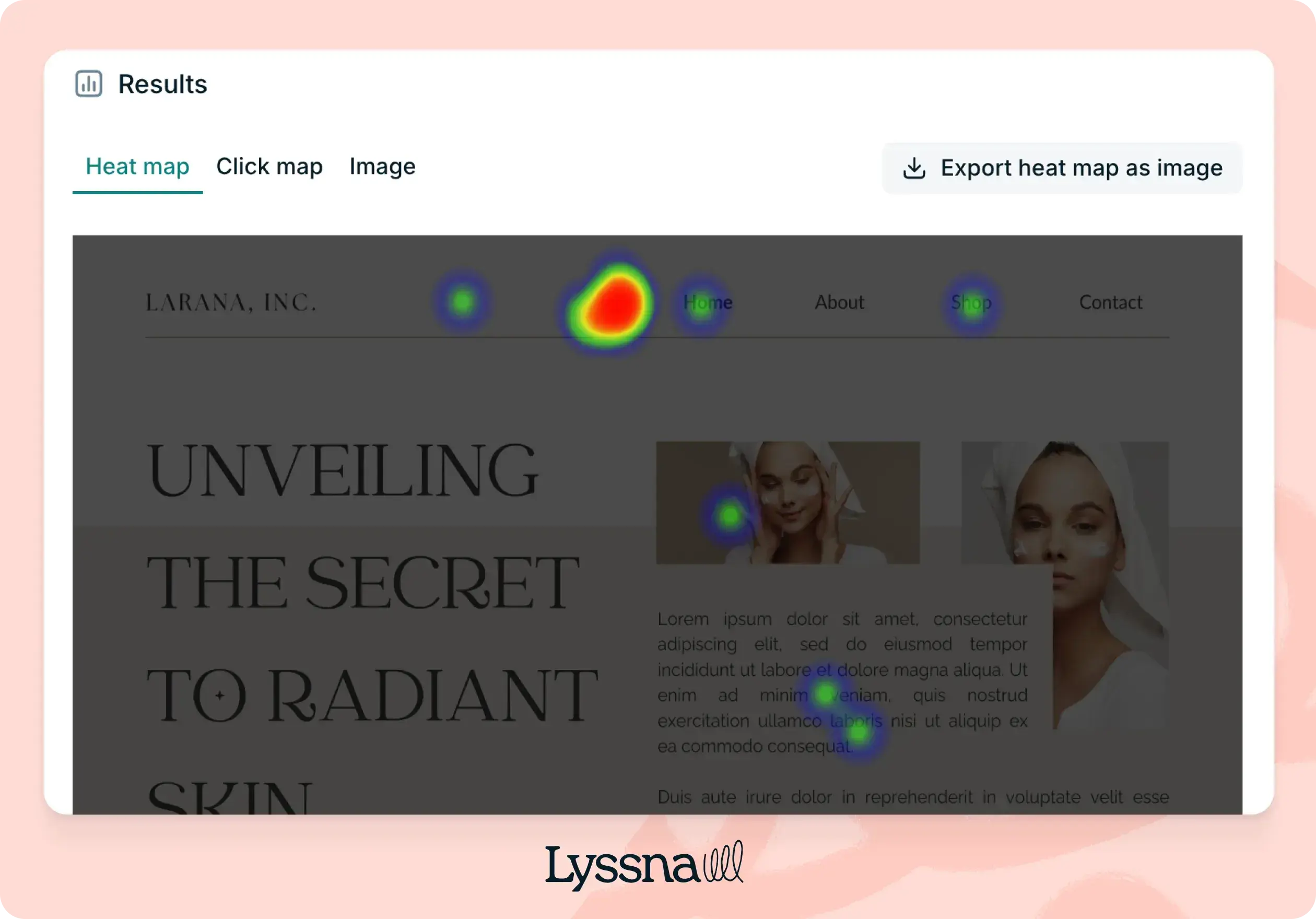 Example of a first click test on Lyssna