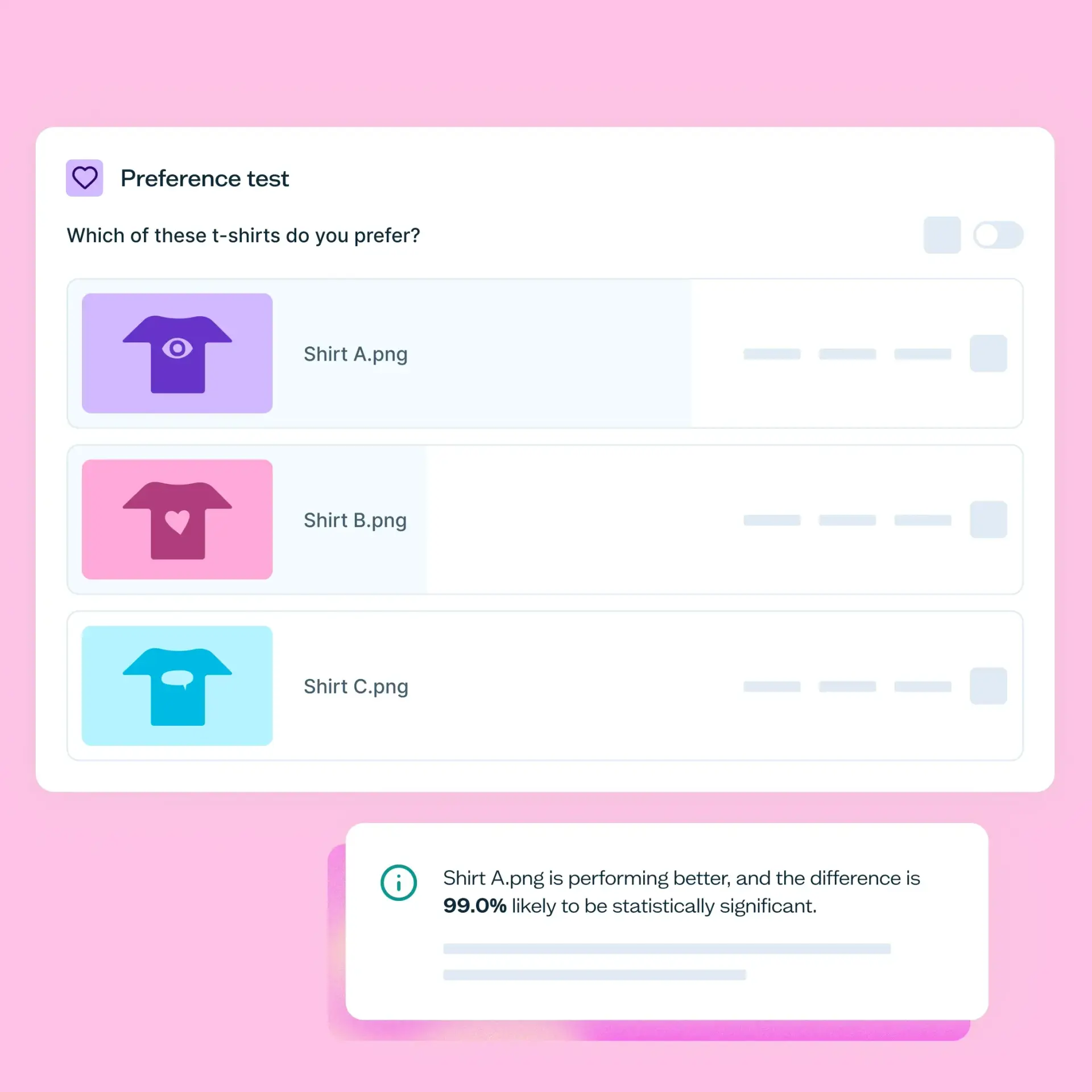 Preference testing software