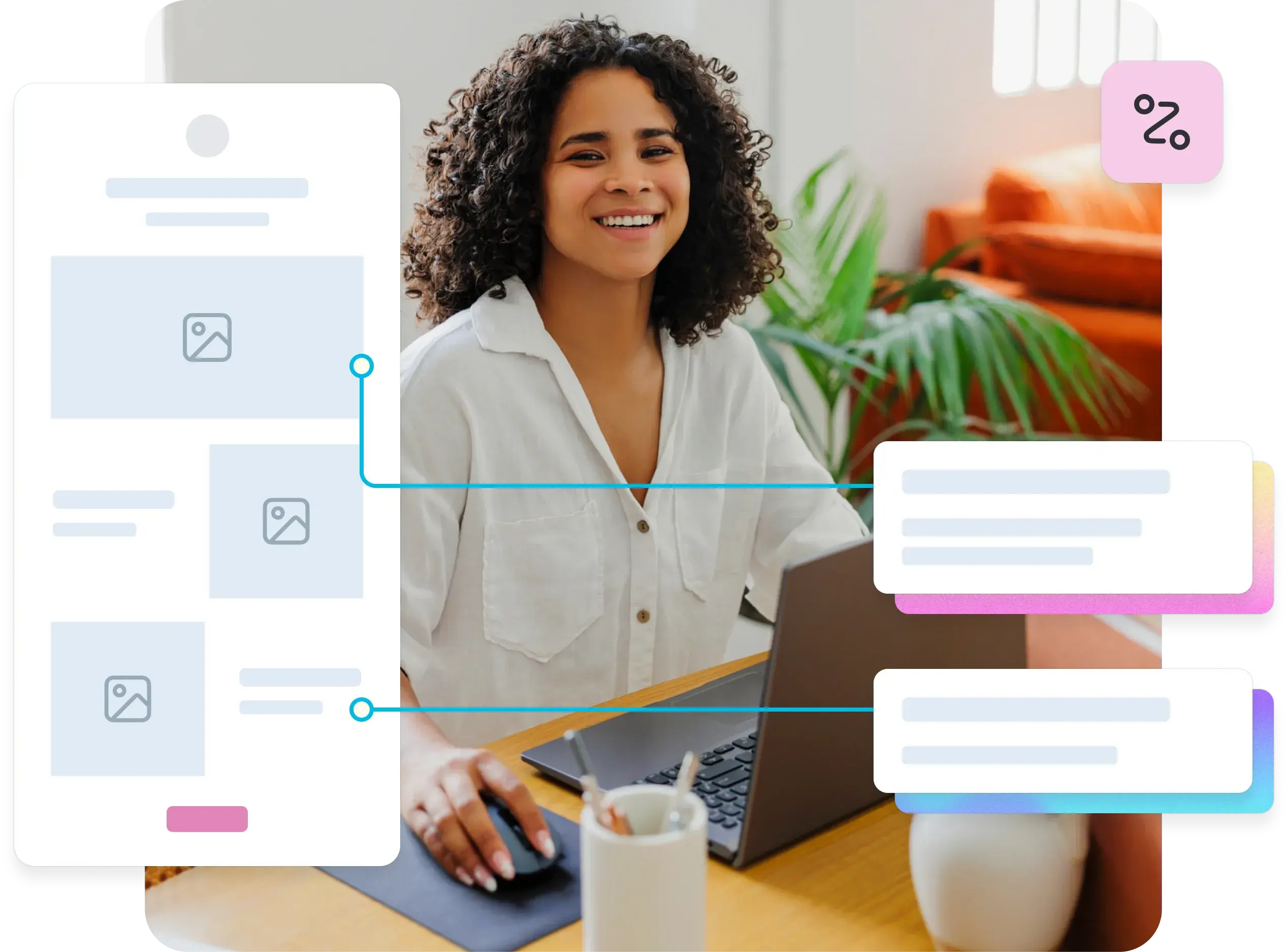 A UX/UI designer using a computer to conduct remote user research.